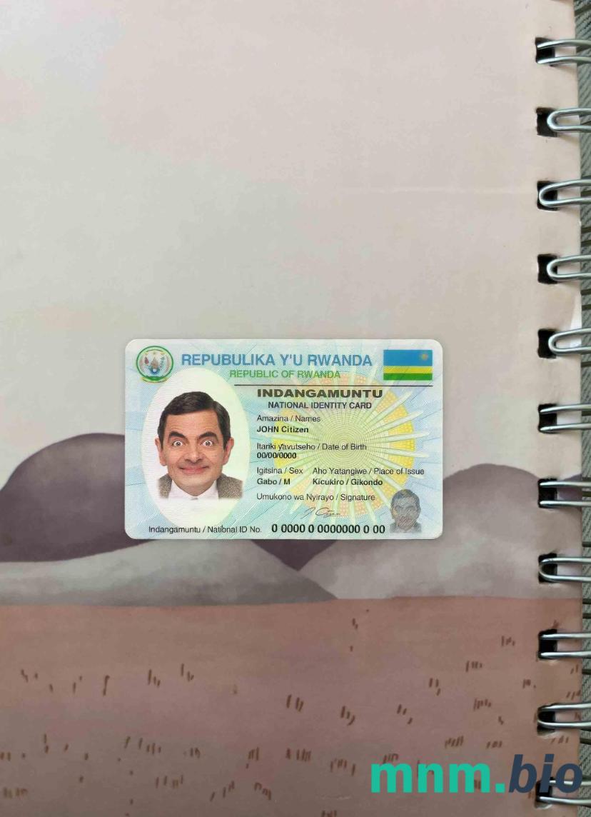 Rwanda ID fotowygląd skan i fotorealistyczny snapshot, 2 w 1
